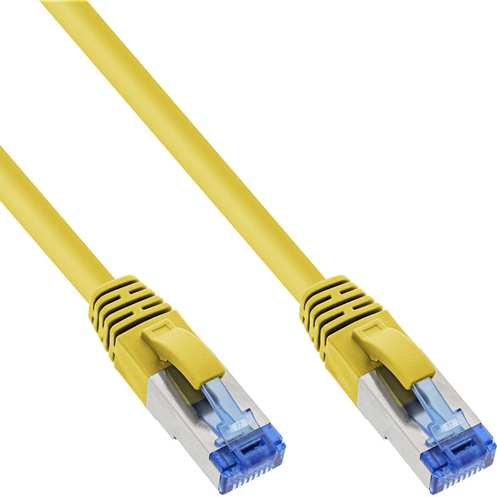 Cable De Red Inline S/Ftp Pimf Cat.6a Libre De Halógenos 500mhz Amarillo 0.5m
