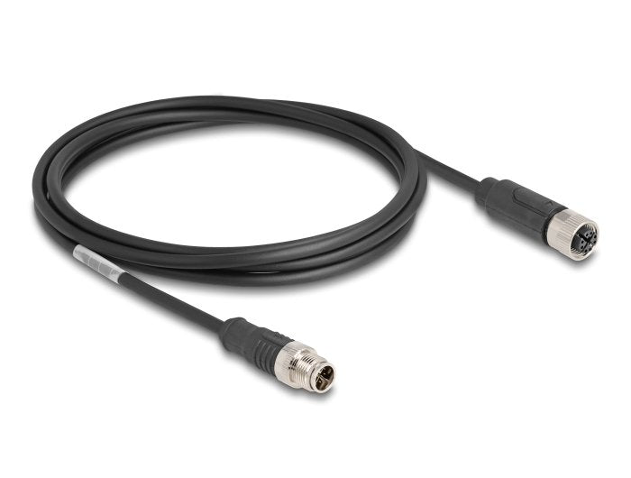 Delock 80861 Cable M12 Codificado X 8 Pin Macho A Hembra Pvc 2 M