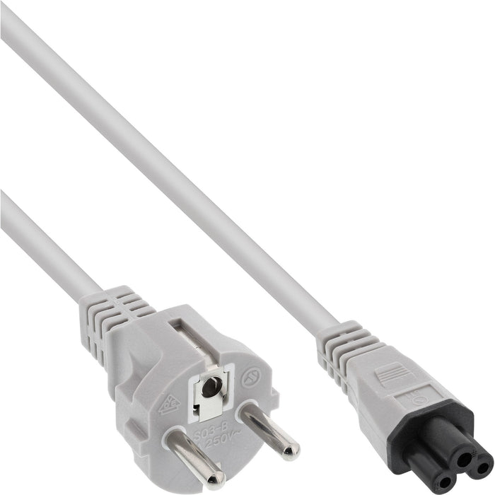 Inline, Cable De Alimentación De Ca, Para Notebook, Gris, 0,5 M