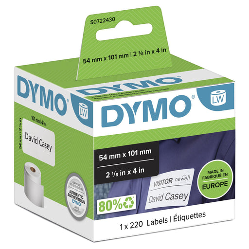 EAN 5411313990141 - DYMO LW - Shipping / Name Badge Labels - 54 x 101 mm - S0722430 Blanco Etiqueta para impresora autoadhesi imagen 1