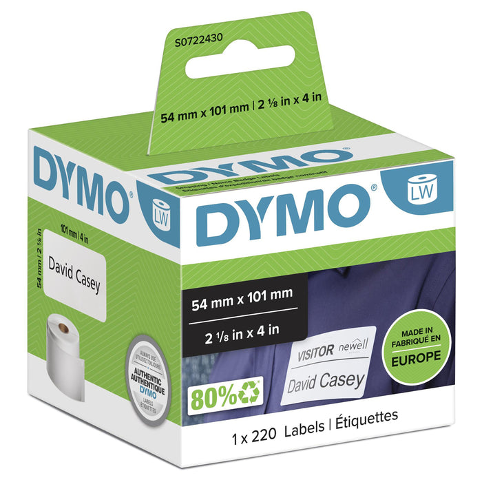 EAN 5411313990141 - DYMO LW - Shipping / Name Badge Labels - 54 x 101 mm - S0722430 Blanco Etiqueta para impresora autoadhesi imagen 2