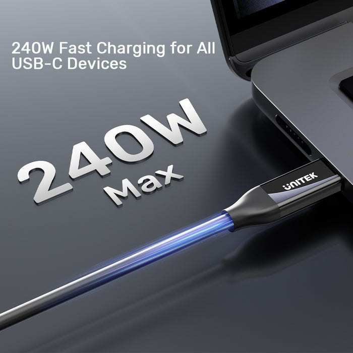 EAN 4894160057976 - UNITEK USB4 cable USB USB4 Gen 2x2 USB C 40 Gbit/s 240 W Negro imagen 6