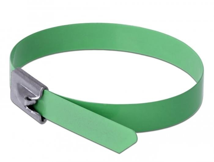 Delock Edelstahlcablebinder L 500 X B 7,9 Mm Grün 10 Stück