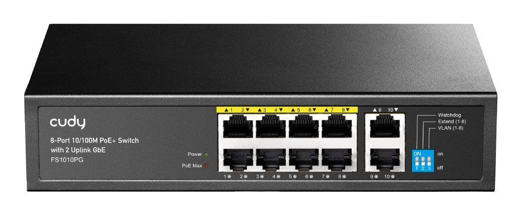 EAN 6971690791254 - Cudy FS1010PG switch No administrado Fast Ethernet (10/100) Energía sobre Ethernet (PoE) Negro imagen 1