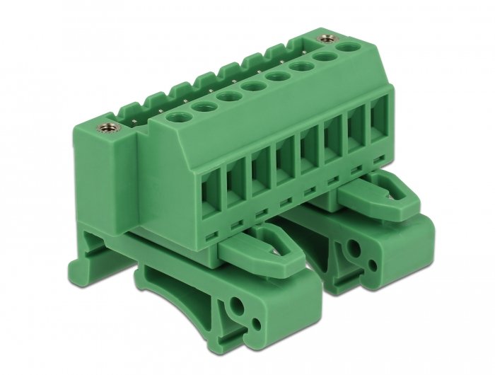 Terminalblock Set Für Hutschienen 8 Pin Mit Schraubverriegelung