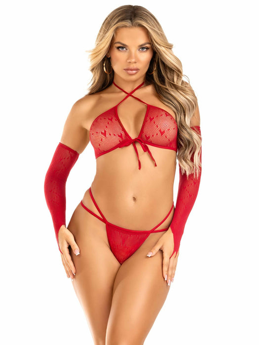 EAN 0714718569789 - Leg Avenue 89318_00322 conjunto de ropa interior y bodi Rojo imagen 1