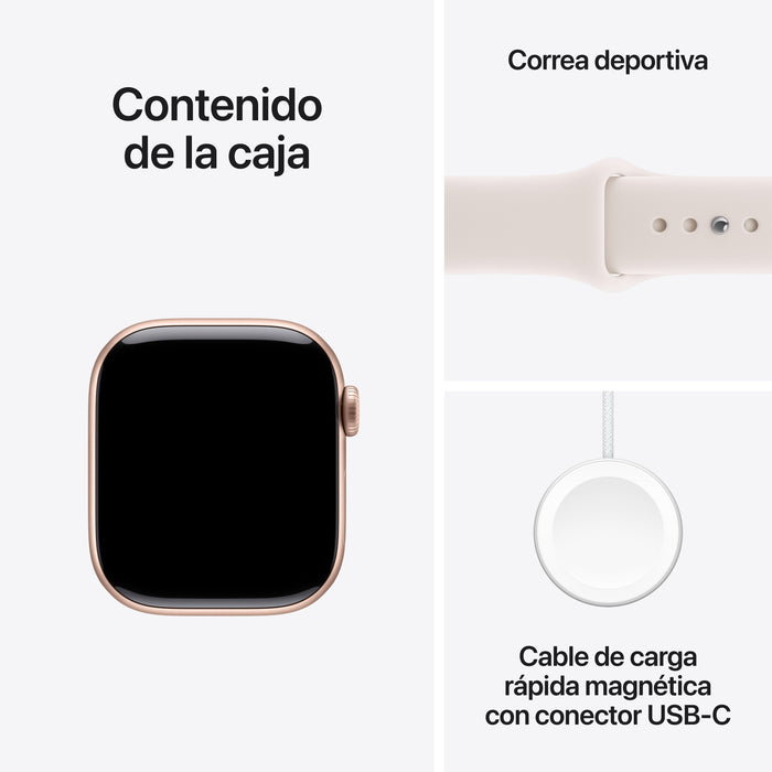EAN 0195950469707 - Apple Watch Series 11 OLED 42 mm Digital 374 x 446 Pixeles Pantalla táctil 5G Oro rosa Wifi GPS (satélite imagen 8