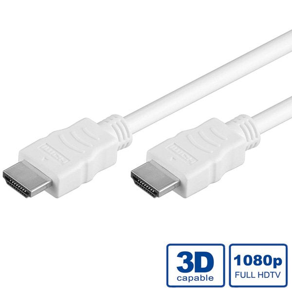Value Hdmi High Speed Cable Mit Ethernet, Wei, 1 M