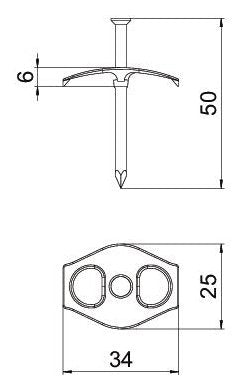 Obo 1996 50 Nagel-Fix 3,5x50mm Pp Transparent 2222841