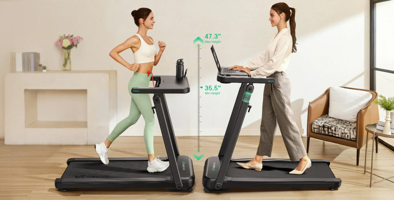 Cinta De Correr Con Mesa De Trabajo Y Ejercicio Incorporada Urevo Foldi 3s