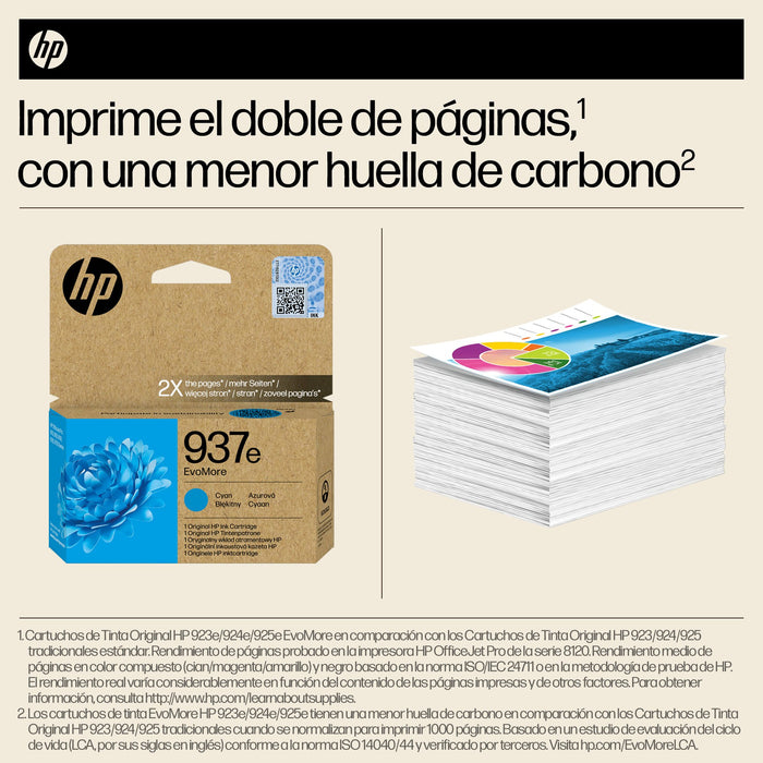 EAN 0199764688088 - HP 937e EvoMore Cyan Original Ink Cartridge cartucho de tinta 1 pieza(s) Alto rendimiento (XL) imagen 3