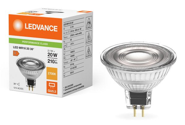 Osram Led Mr16 P 2.1w 827 Gu5.3 Niedervolt-Led-Reflektorlampen Mr16 Led Mr162036 2