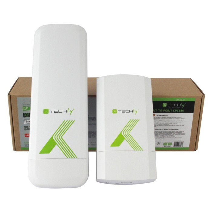 Techly I-Wl-Cpe880 Dispositivo Externo Cpe/Punto De Acceso/Repetidor 5.8ghz 15dbi 300mb/S