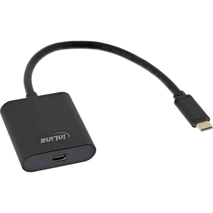 Adaptador Usb Inline, Usb Tipo C Macho A Mini Displayport Hembra (Modo Dp Alt), 4k2k, Negro, 0,2 M