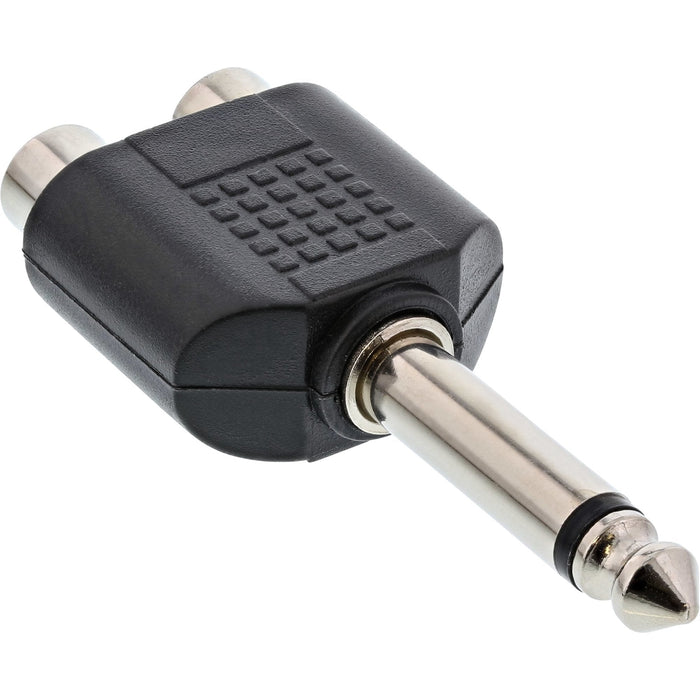 Adaptador De Audio Inline Jack De 6,3 Mm Macho Mono A 2x Rca Hembra