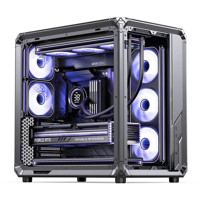 Caja Atx Jonsbo X400 Pro Cristal Templado Curvo Gris