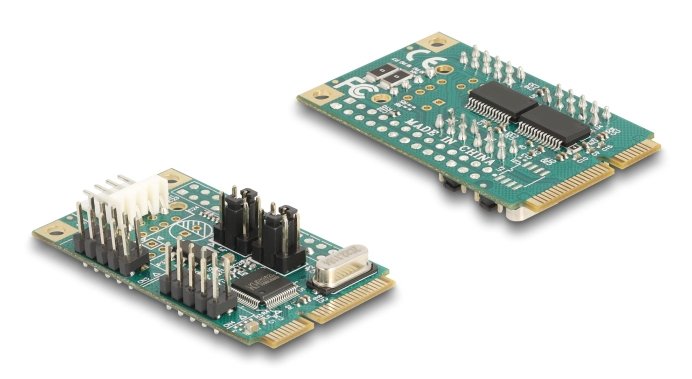 Delock Mini Pcie E/S Pcie, 2x Serial Rs-232, Tarjeta De Interfaz 95276
