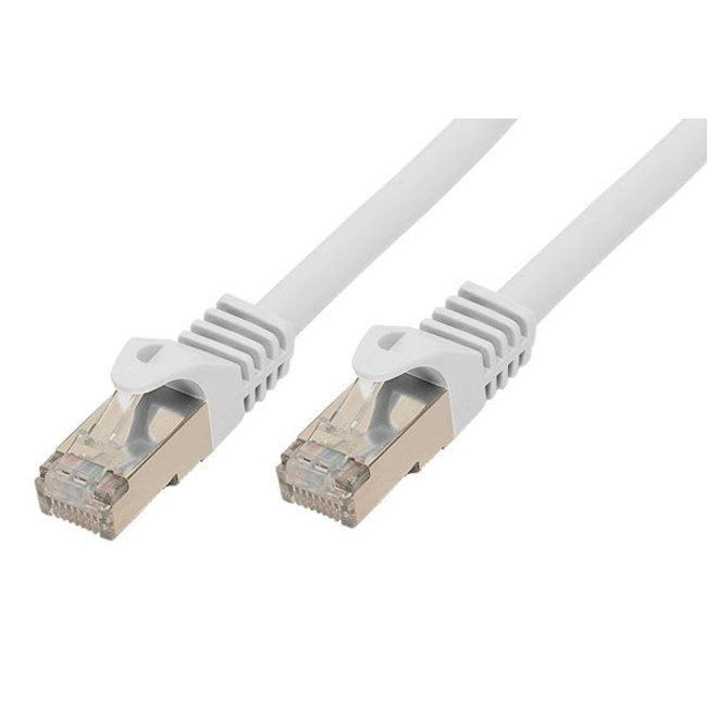 Patchk.Cat7 6a S Ftp 7,5m Blanco Rj45 Libre De Halógenos (Lszh)