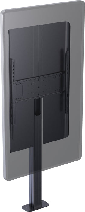 Soporte De Suelo Para Pantallas De 55" A 85" Columna De Aluminio De 1500 Mm De Altura Viene Con Soporte Vesa De 600 De Ancho X 400 De Alto Cubiertas Traseras Curvas Para Ocultar La Parte Trasera De La Pantalla Canal De Gestión De Cables En