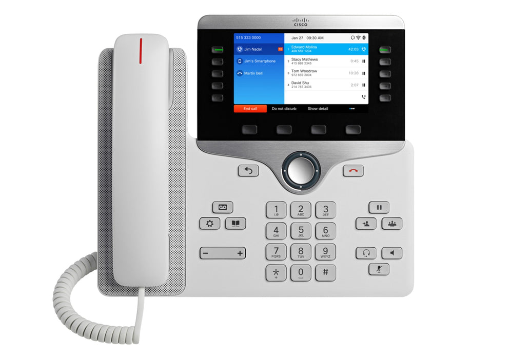 Cisco Ip Phone 8861 Teléfono Voip Ieee 802.11a/B/G/N/Ac (Wi-Fi) Sip Rtp Sdp 5 Líneas Carbón