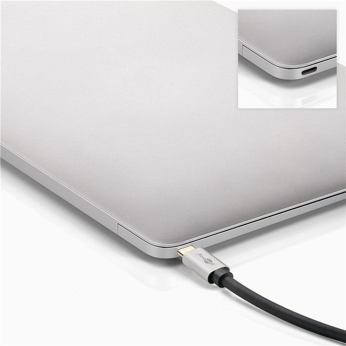 EAN 4040849601767 - Goobay 60176 adaptador de cable de vídeo 2 m USB Tipo C DisplayPort Negro, Plata imagen 3