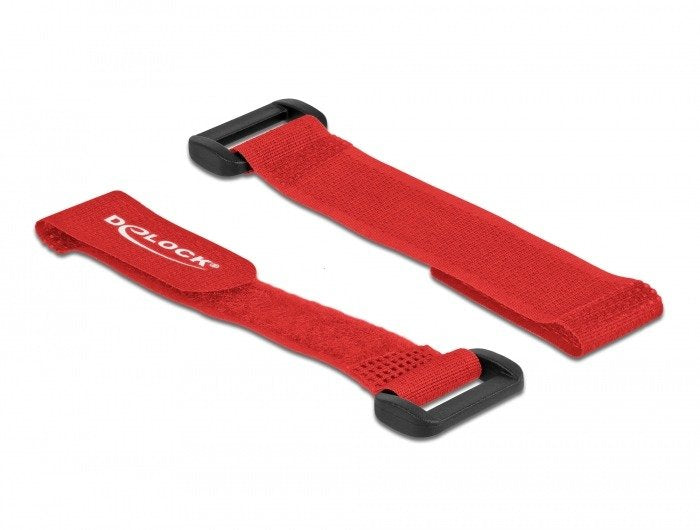Delock 19526 Presilla Bridas Adherentes Para Cables Rojo 5 Pieza(S)