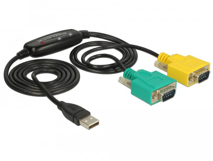 EAN 4043619634668 - DeLOCK 63466 cable de serie Negro, Verde, Amarillo 1,5 m USB tipo A DB-9 imagen 2