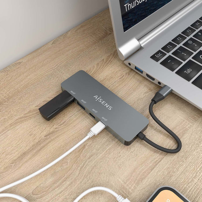 EAN 8436574708141 - AISENS A109-0694 hub de interfaz USB 3.2 Gen 2 (3.1 Gen 2) Type-C 10000 Mbit/s imagen 4