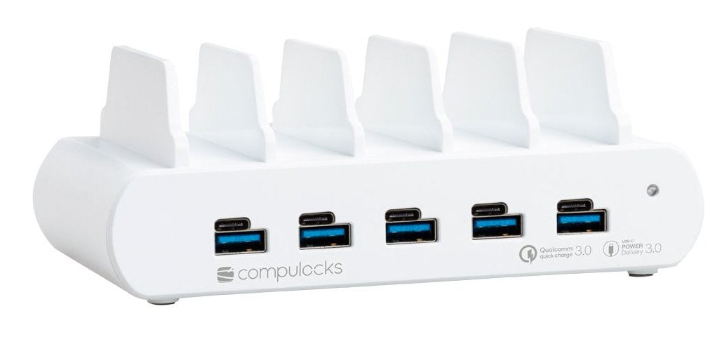 EAN 0819472024854 - Compulocks 5 Ports USB Charging Dock Station Smartphone, Tableta Blanco Corriente alterna Interior imagen 1