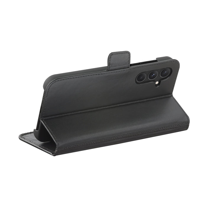 Dbramante1928 Copenhagen Funda Con Tapa Para Teléfono Móvil Cuero De Grano Entero Negro Para Samsung Galaxy A55