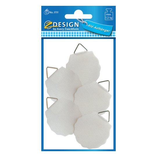 Avery Zweckform Bildaufhänger Autoadhesivo Para Max. 1,2 Kg, 40,0 X 40,0 Mm, 5 Unidades