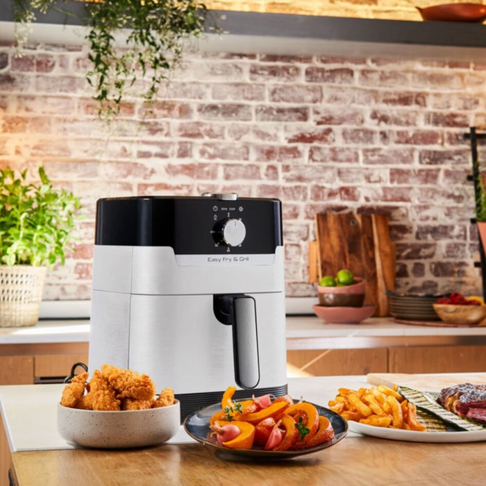 EAN 3045380024441 - Tefal Easy Fry & Grill EY501A Sencillo 4,2 L Independiente 1550 W Freidora de aire caliente Negro, Acero  imagen 8