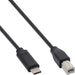 EAN 4043718249985 - InLine 35766 cable USB USB 2.0 0,5 m USB C USB B 0,48 Gbit/s Negro imagen 1