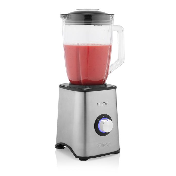 EAN 8713016095046 - Tristar BL-4471 licuadora 1,5 L Batidora de vaso 1000 W Negro, Acero inoxidable, Transparente imagen 3
