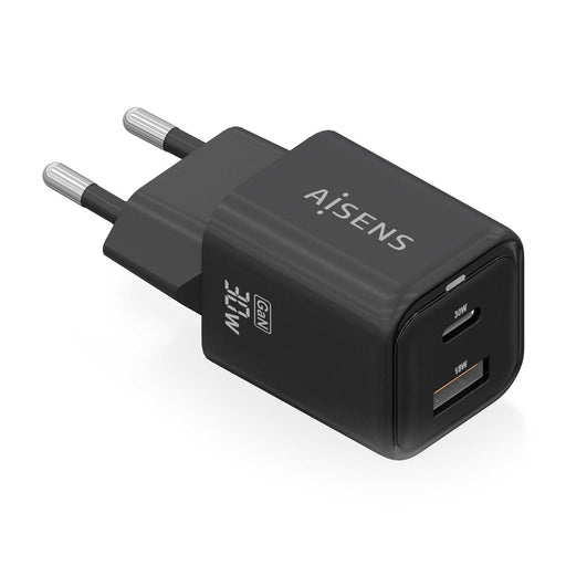 EAN 8435739900857 - AISENS ASCH-30W2P021-BK cargador de dispositivo móvil Universal Corriente alterna Carga rápida Interior imagen 1