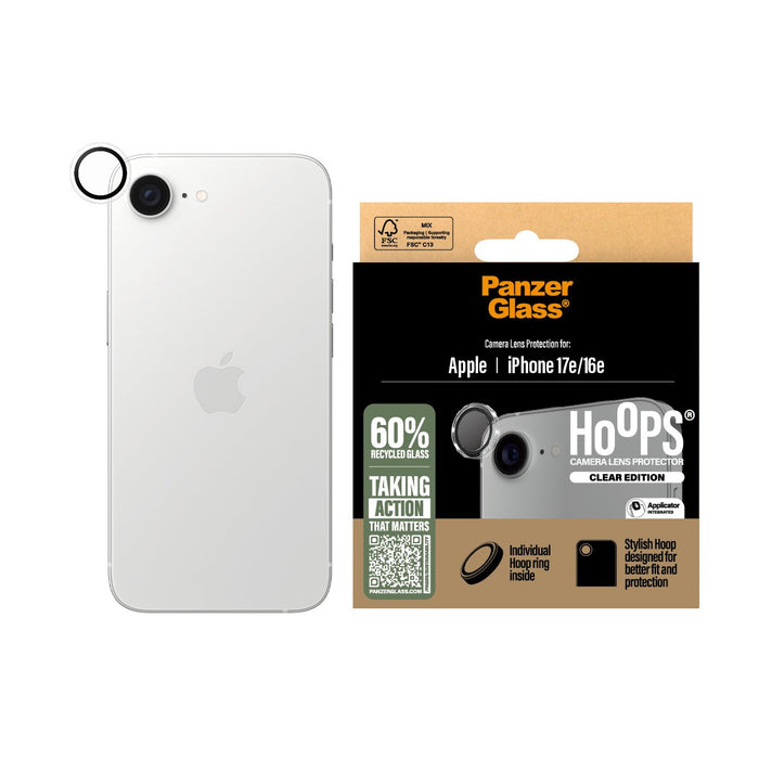 EAN 5715685021039 - PanzerGlass ® Hoops® Camera Lens Protector Transparent iPhone 17e | 16e Protector de pantalla Apple 1 pie imagen 2