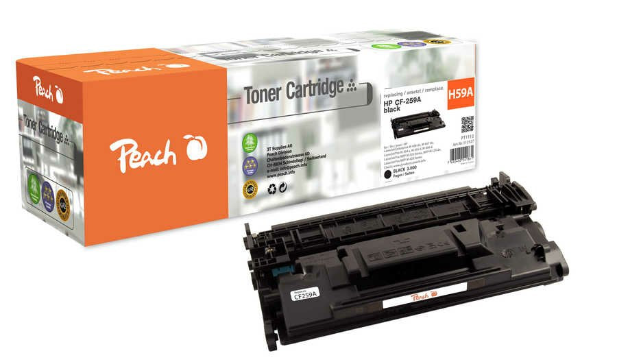 EAN 7640460541861 - Peach PT1112 cartucho de tóner 1 pieza(s) Compatible Negro imagen 1