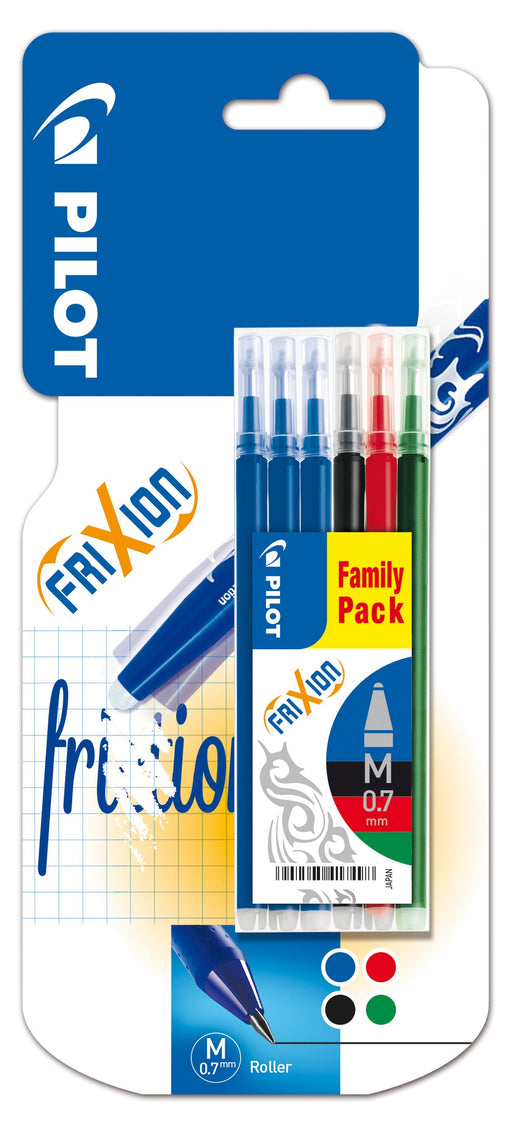 EAN 3131910501329 - Pilot Frixion Ball Negro, Azul, Verde, Rojo Bolígrafo Medio 6 pieza(s) imagen 1