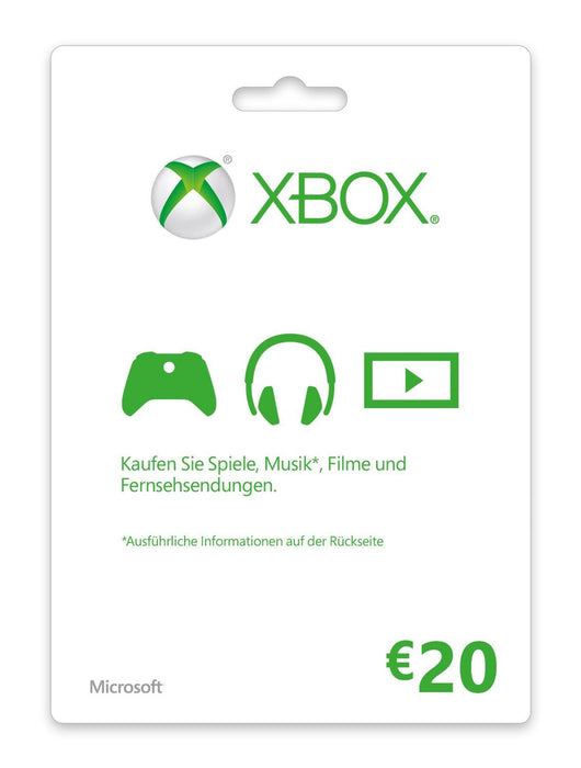 Ms Esd Gift Card Xbox Live Agency Online 20 Euro