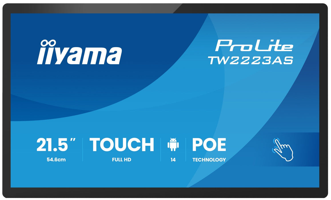 Iiyama 55.0cm 21,5" Tw2223as-B3p 16:9 M-Touch Usbc Android
