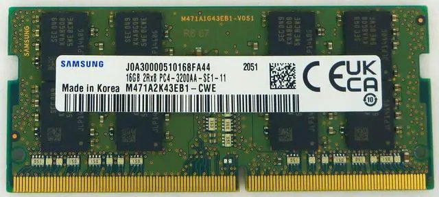 EAN 5715063164976 - Samsung M471A2K43EB1-CWE 16GB DDR4 3200MHz PC4-25600 SODIMM módulo de memoria 1 x 16 GB 3200 MT/s 260-pin imagen 1