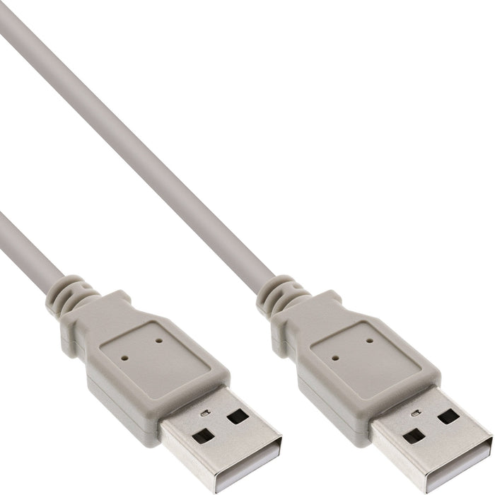 Cable Inline Usb 2.0 Tipo A Macho A Tipo A Macho Beige 1m