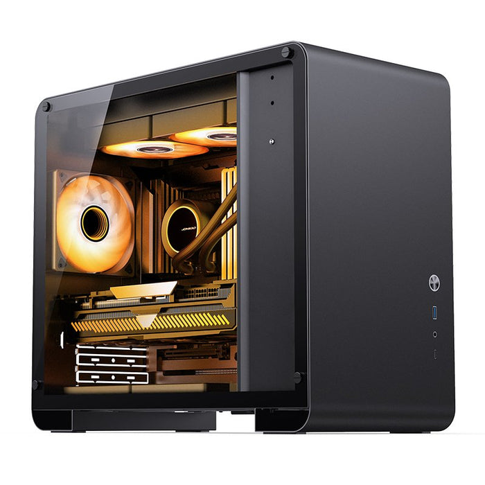 Jonsbo U4 Mini Micro-Atx-Carcasa, Tempered Glass - Negro
