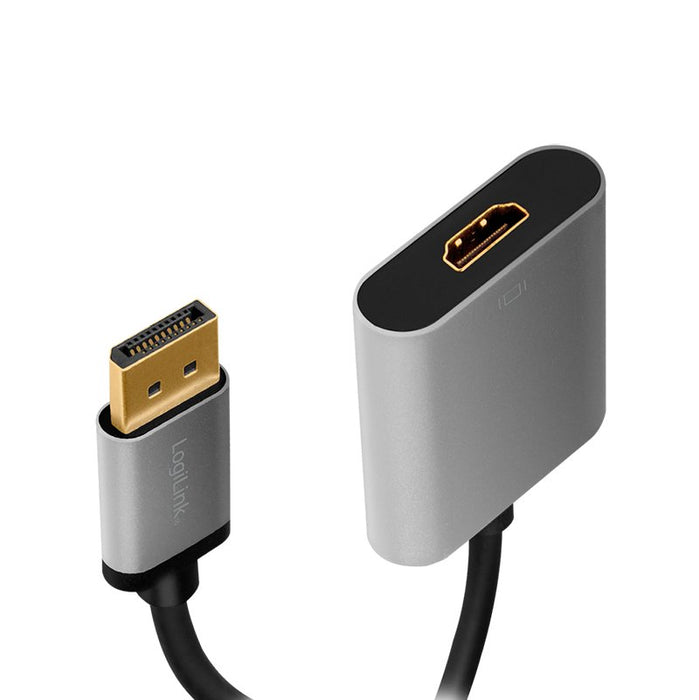 EAN 4052792062106 - LogiLink CDA0108 adaptador de cable de vídeo 0,15 m DisplayPort HDMI Negro, Gris imagen 2