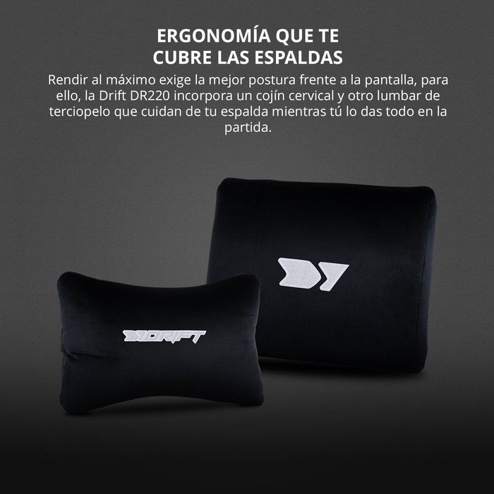 Silla Gaming Drift Dr220 Gris Y Blanca