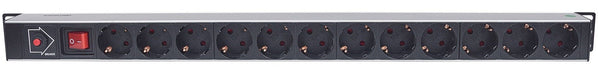 EAN 0766623714044 - Intellinet 714044 unidad de distribución de energía (PDU) 12 salidas AC 1U Negro imagen 3