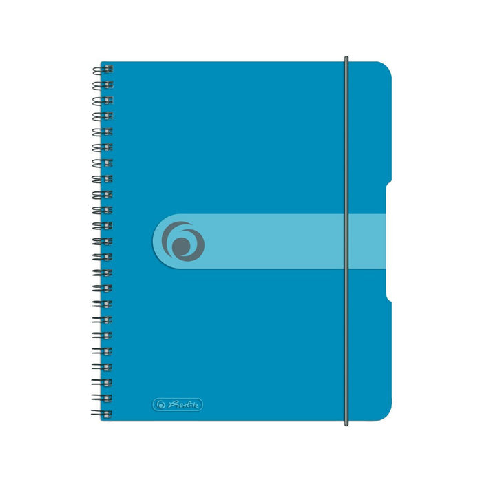 Herlitz Spiralblock "To Go" Pp-Funda A5 80 Bl. Transp.Azul