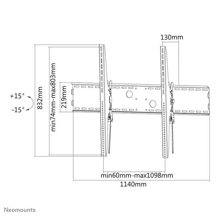 EAN 8717371445430 - Neomounts LFD-W2000 soporte para TV 2,54 m (100") Negro imagen 7
