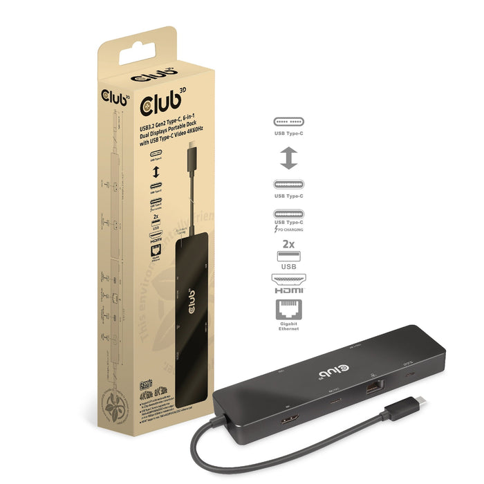 EAN 8719214472818 - CLUB3D CSV-1584 base para portátil y replicador de puertos Alámbrico USB 3.2 Gen 2 (3.1 Gen 2) Type-C Neg imagen 7