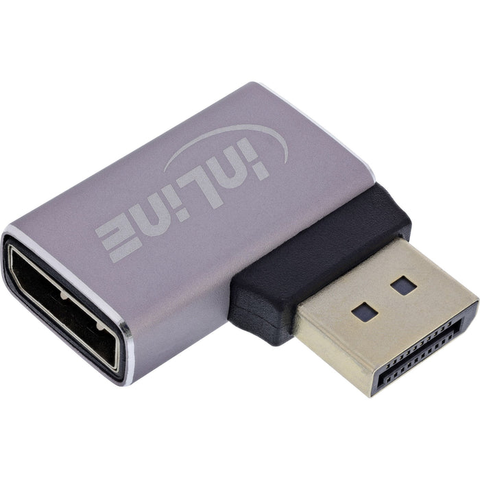 Inline® Displayport 1.4 Adapter, Displayport Macho / Female, 90° Right, 8k Uhd